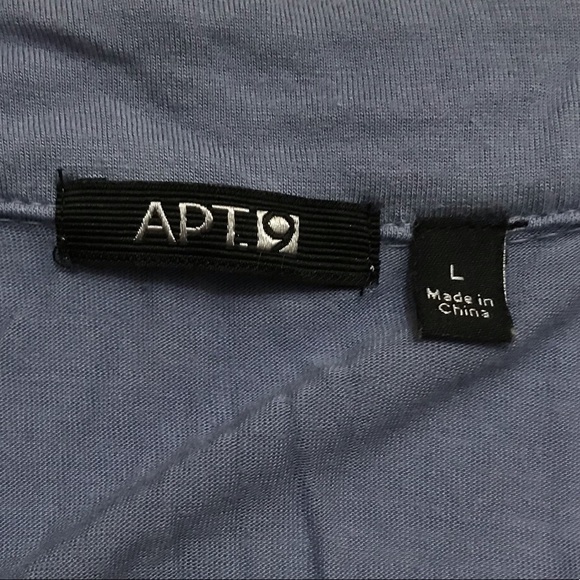 Apt. 9 Ombré Crochet Tunic Top, Boho Dip Dye Long Ombre Stretch Beach Blue Large - Picture 3 of 13